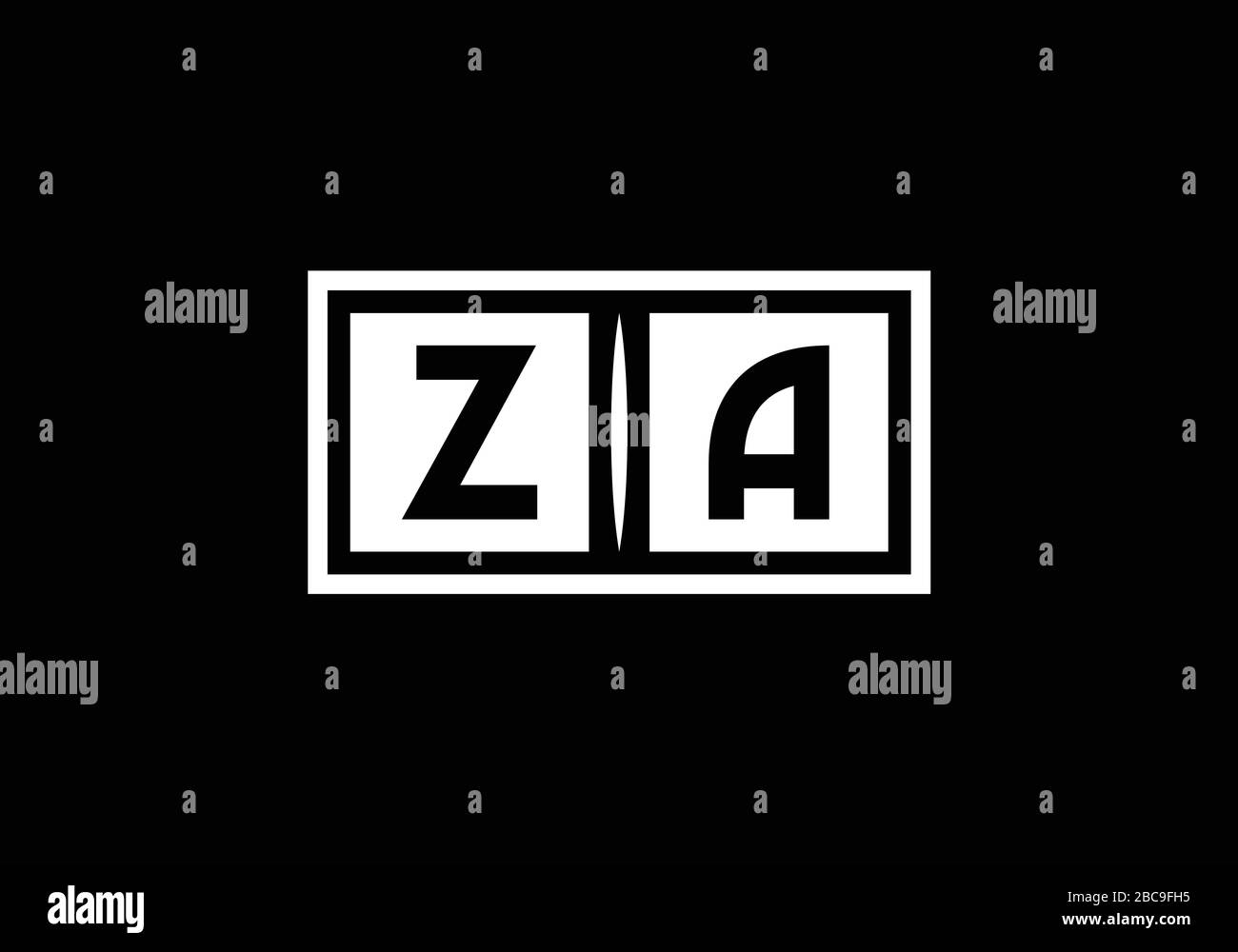 Z A lettre initiale logo modèle vectoriel de conception, symbole d'alphabet graphique pour l'identité d'entreprise Illustration de Vecteur