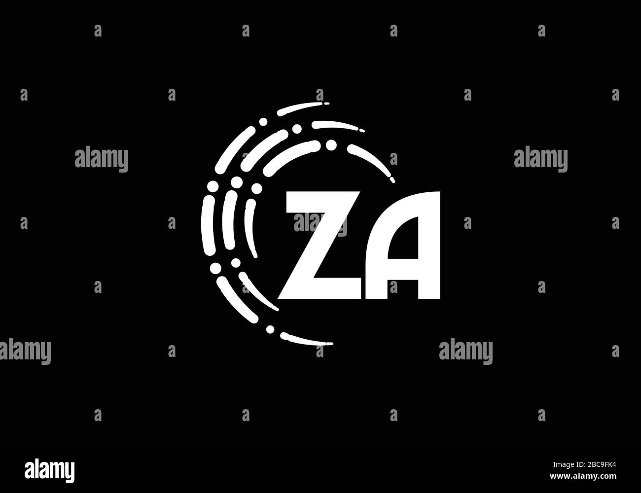 Z A lettre initiale logo modèle vectoriel de conception, symbole d'alphabet graphique pour l'identité d'entreprise Illustration de Vecteur