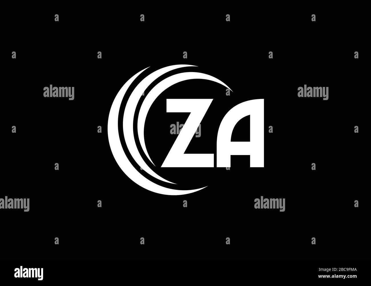 Z A lettre initiale logo modèle vectoriel de conception, symbole d'alphabet graphique pour l'identité d'entreprise Illustration de Vecteur