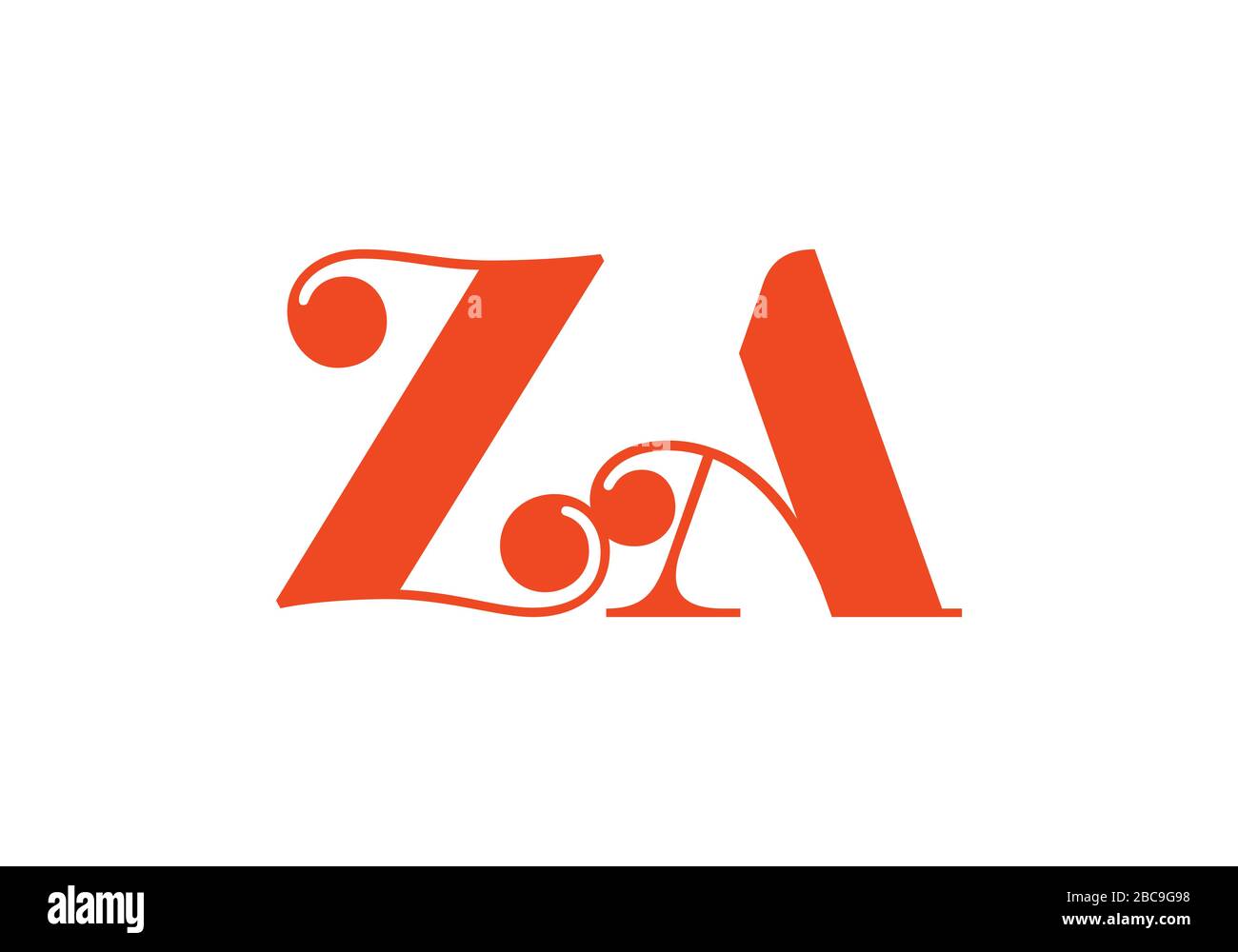 Z A lettre initiale logo modèle vectoriel de conception, symbole d'alphabet graphique pour l'identité d'entreprise Illustration de Vecteur