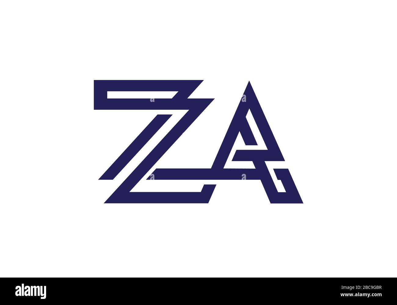 Z A lettre initiale logo modèle vectoriel de conception, symbole d'alphabet graphique pour l'identité d'entreprise Illustration de Vecteur