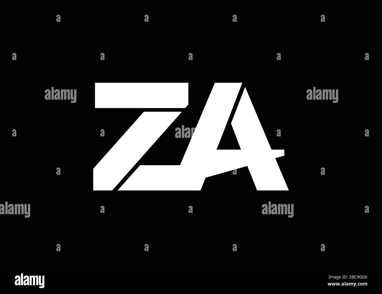 Z A lettre initiale logo modèle vectoriel de conception, symbole d'alphabet graphique pour l'identité d'entreprise Illustration de Vecteur