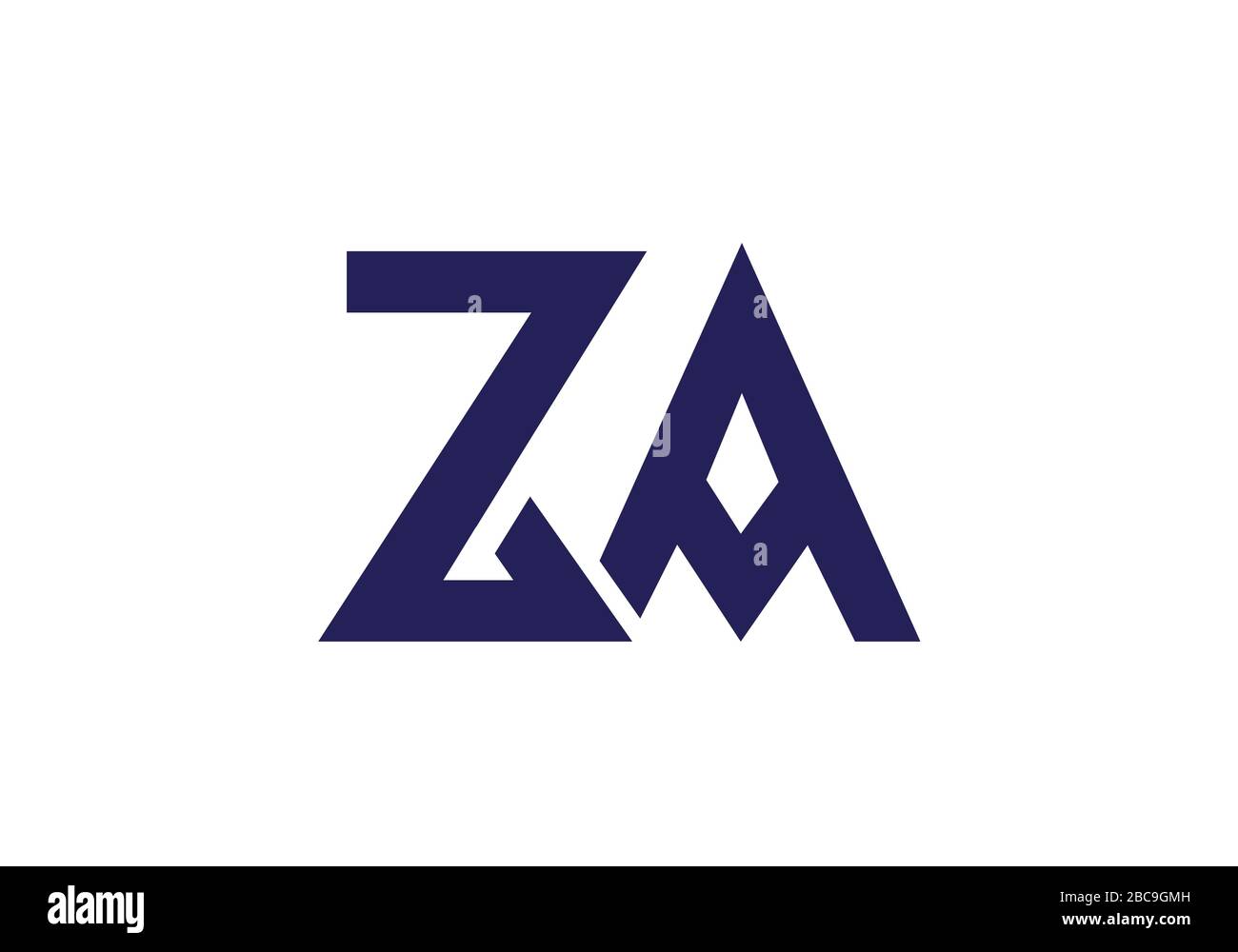 Z A lettre initiale logo modèle vectoriel de conception, symbole d'alphabet graphique pour l'identité d'entreprise Illustration de Vecteur