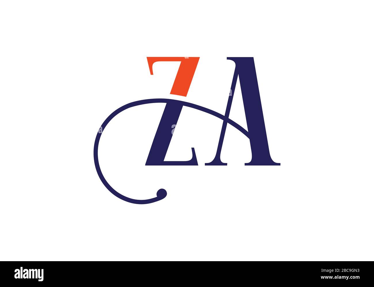 Z A lettre initiale logo modèle vectoriel de conception, symbole d'alphabet graphique pour l'identité d'entreprise Illustration de Vecteur