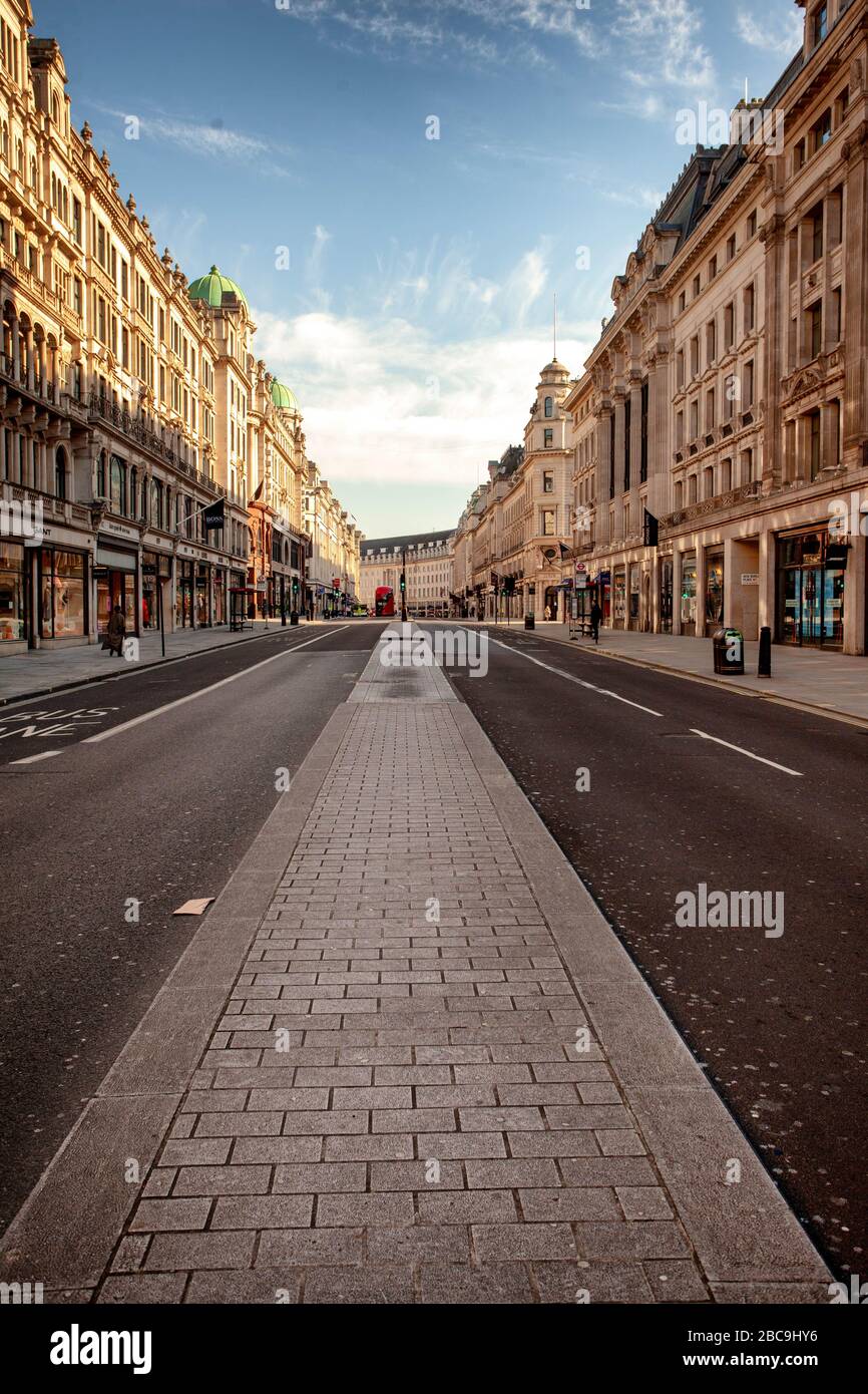 Regent Street pendant le verrouillage Banque D'Images