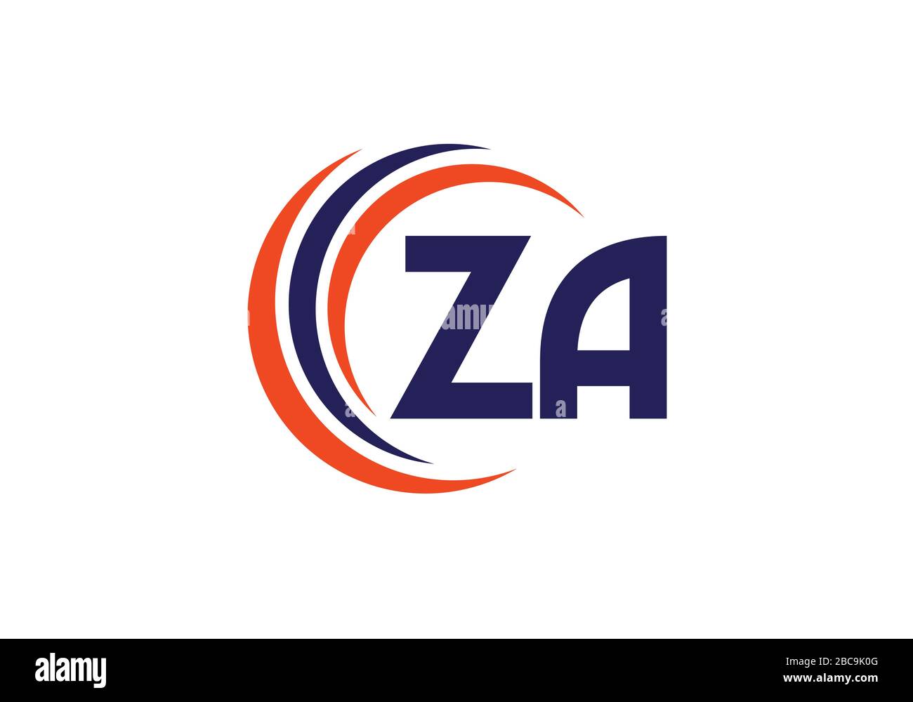 Z A lettre initiale logo modèle vectoriel de conception, symbole d'alphabet graphique pour l'identité d'entreprise Illustration de Vecteur