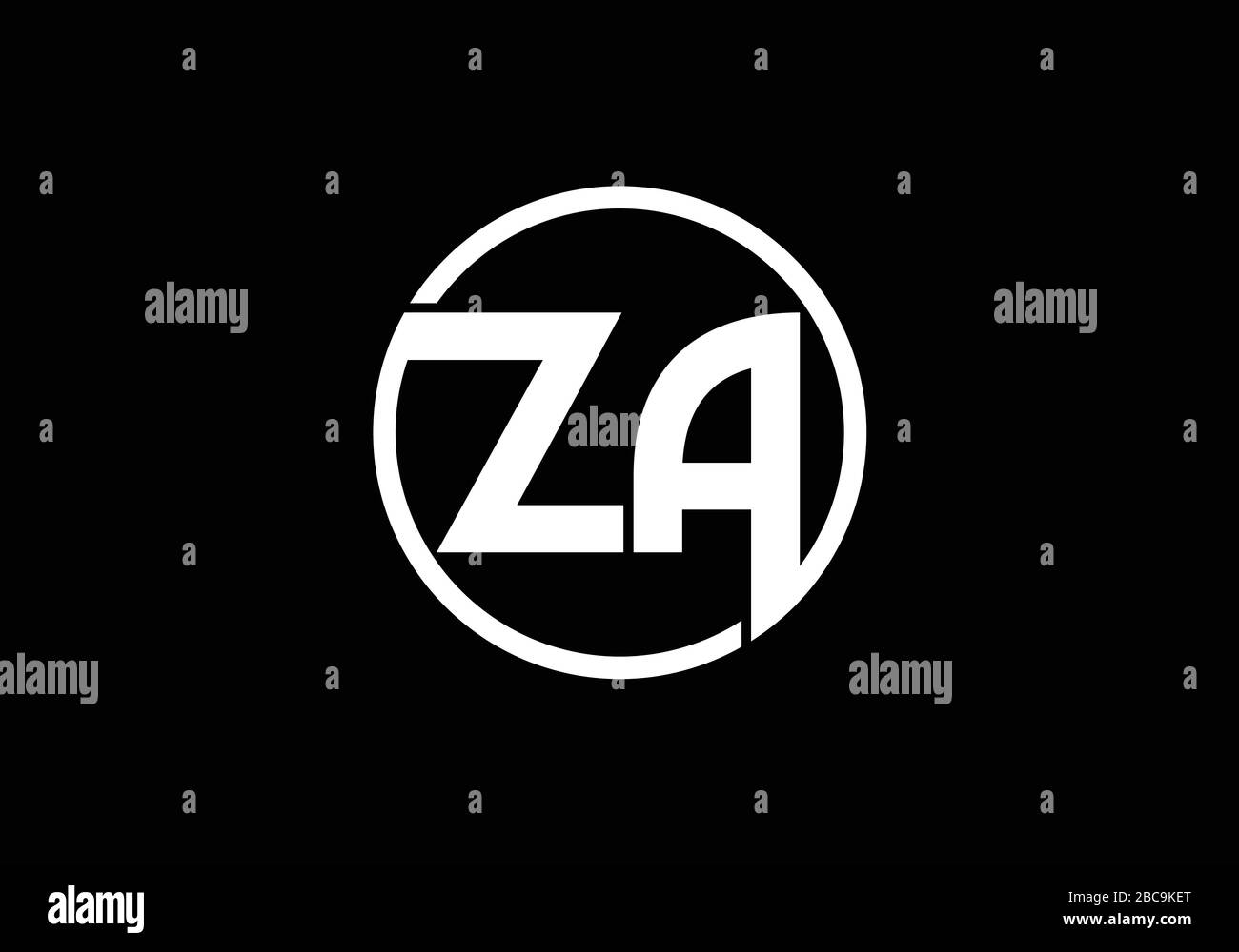 Z A lettre initiale logo modèle vectoriel de conception, symbole d'alphabet graphique pour l'identité d'entreprise Illustration de Vecteur