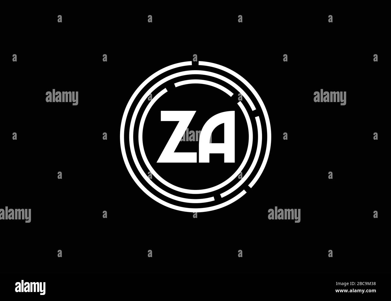 Z A lettre initiale logo modèle vectoriel de conception, symbole d'alphabet graphique pour l'identité d'entreprise Illustration de Vecteur