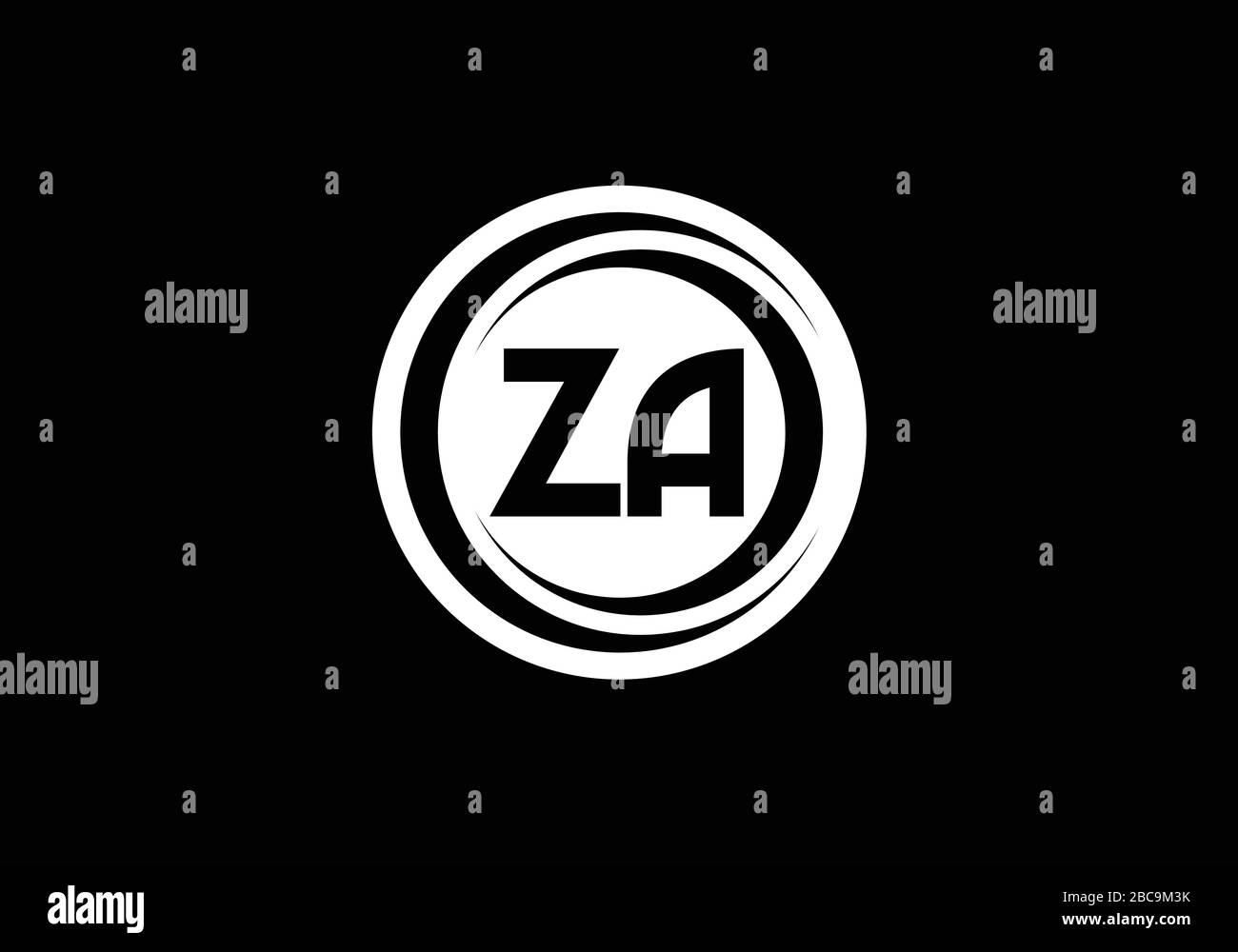 Z A lettre initiale logo modèle vectoriel de conception, symbole d'alphabet graphique pour l'identité d'entreprise Illustration de Vecteur