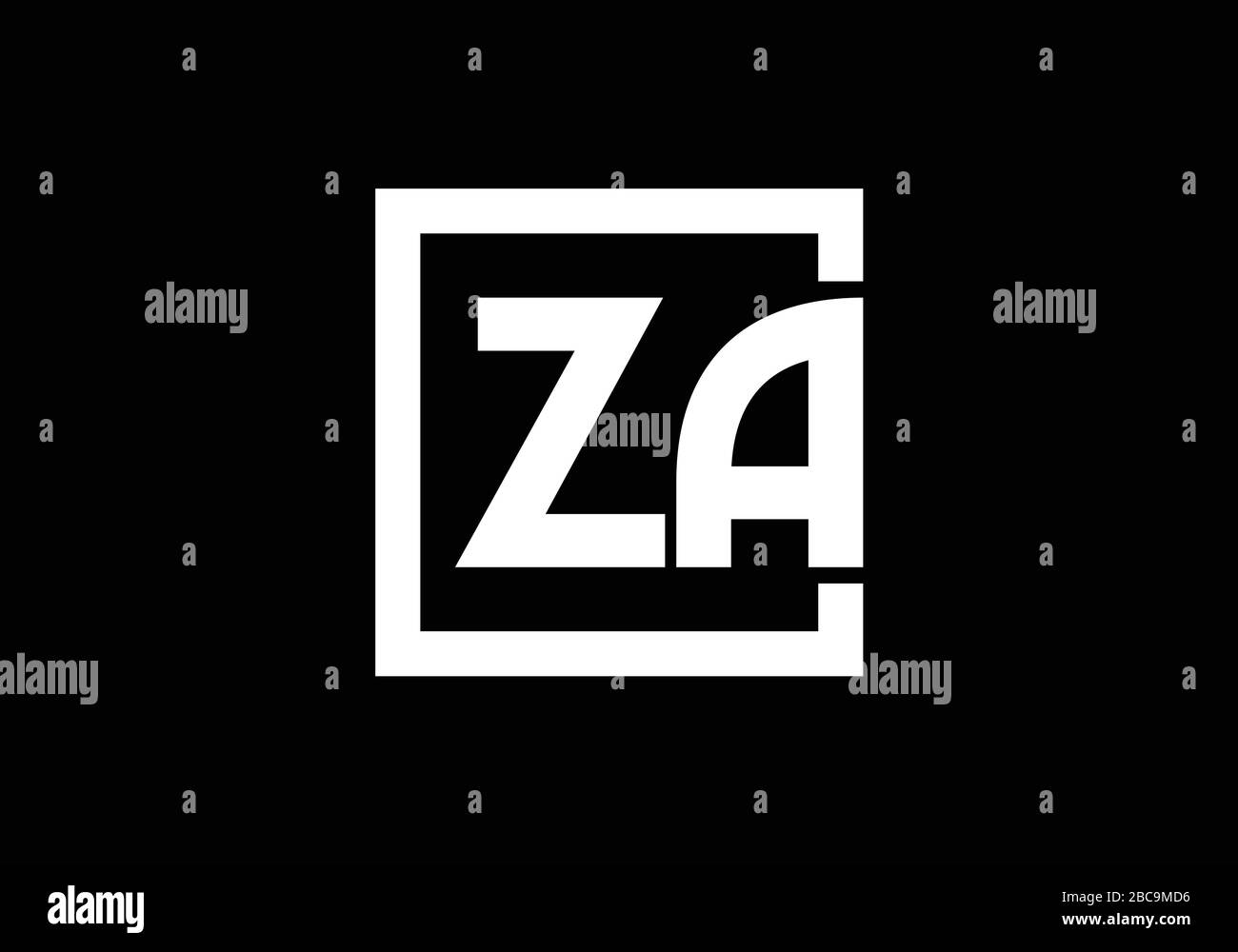 Z A lettre initiale logo modèle vectoriel de conception, symbole d'alphabet graphique pour l'identité d'entreprise Illustration de Vecteur