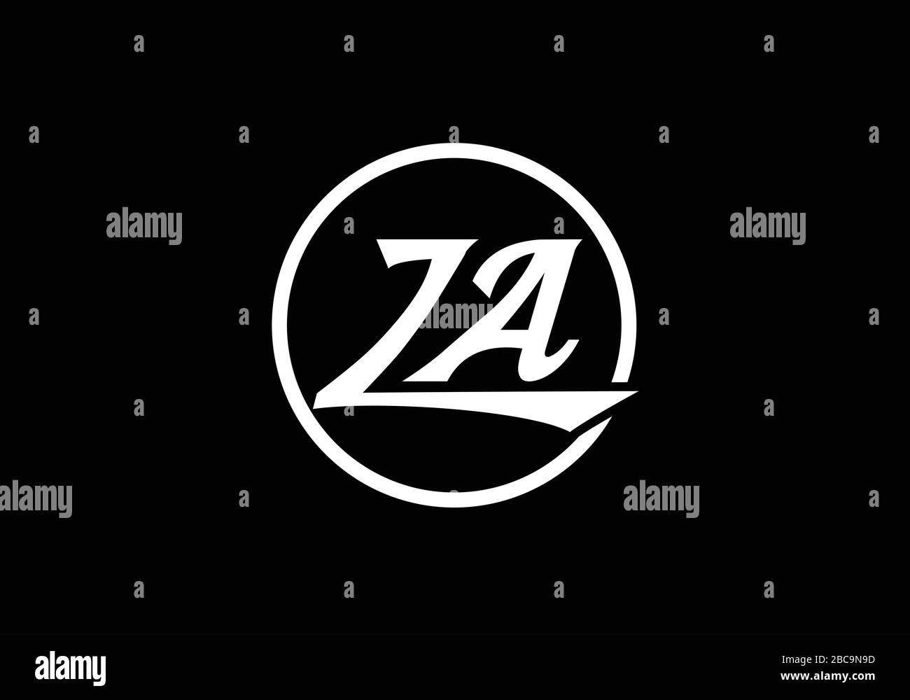 Z A lettre initiale logo modèle vectoriel de conception, symbole d'alphabet graphique pour l'identité d'entreprise Illustration de Vecteur