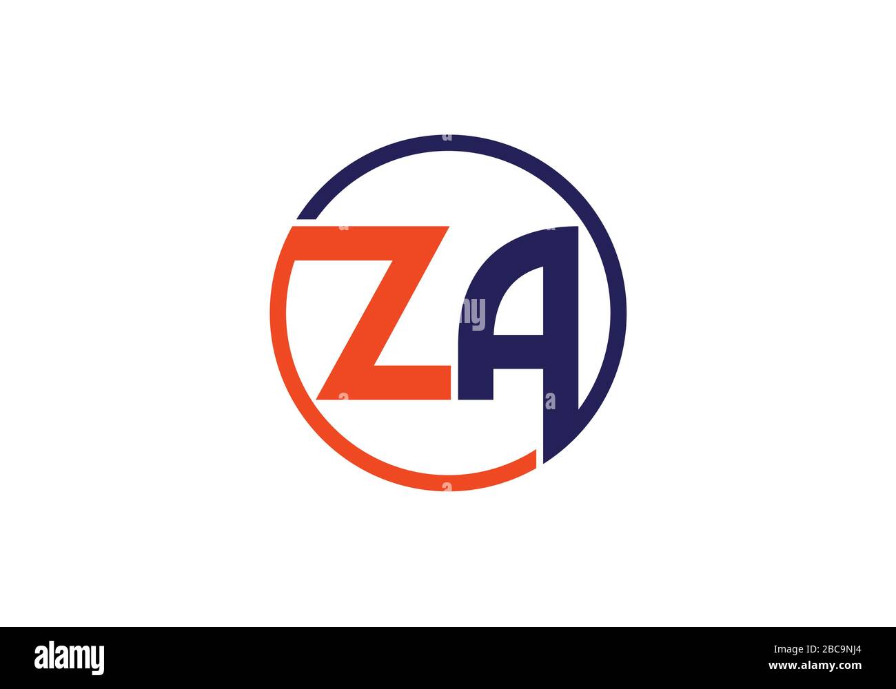 Z A lettre initiale logo modèle vectoriel de conception, symbole d'alphabet graphique pour l'identité d'entreprise Illustration de Vecteur
