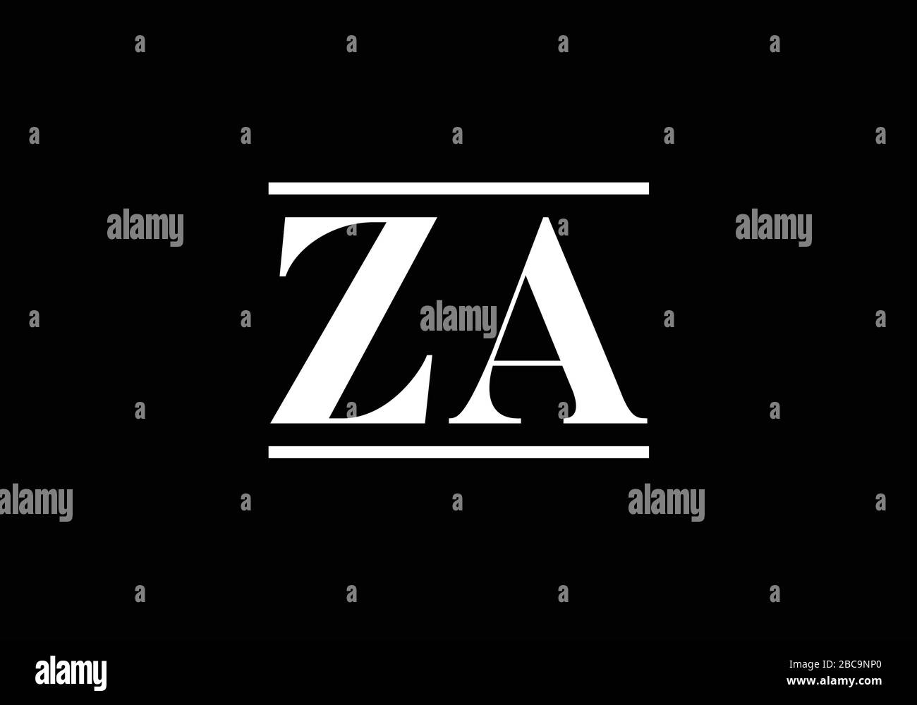 Z A lettre initiale logo modèle vectoriel de conception, symbole d'alphabet graphique pour l'identité d'entreprise Illustration de Vecteur