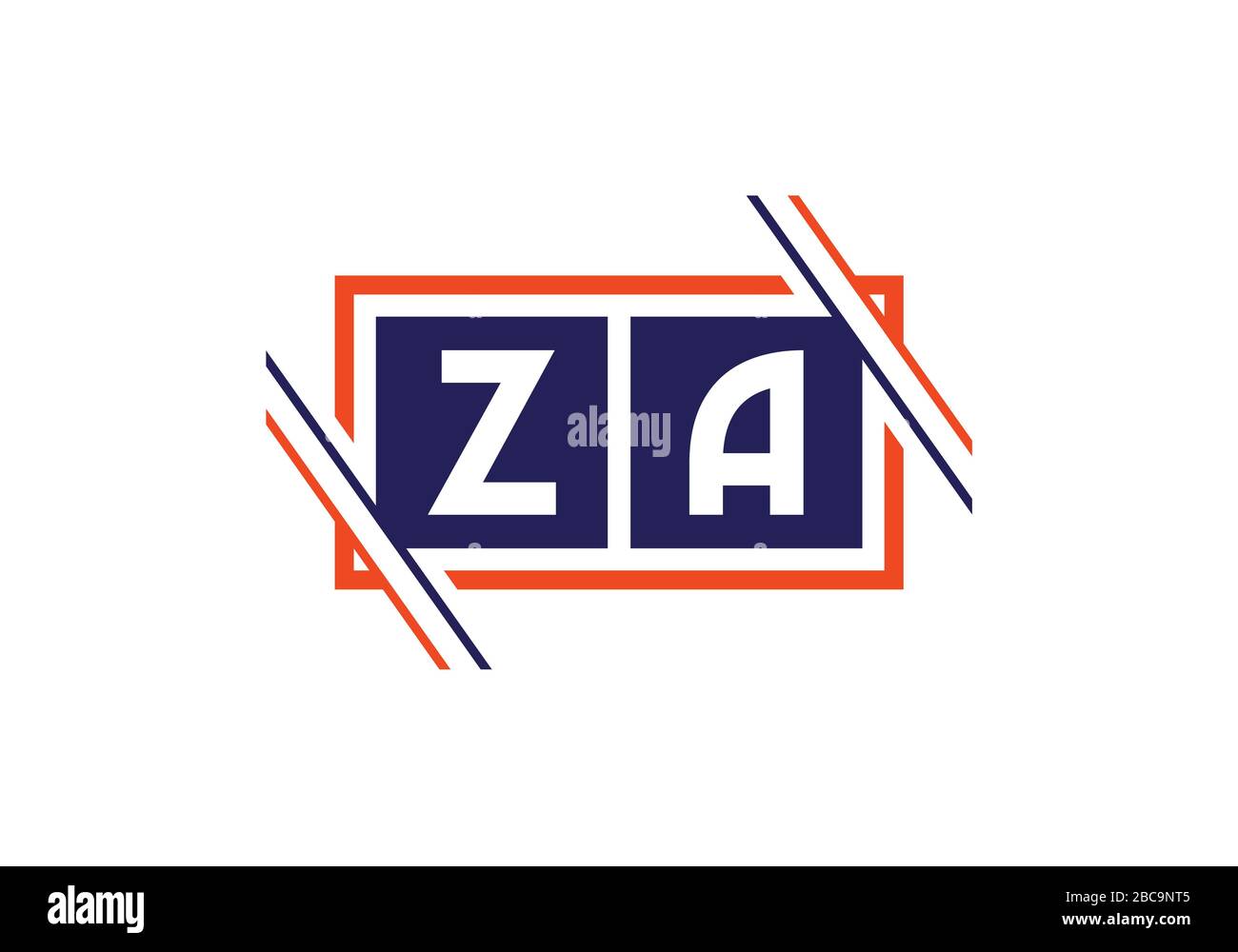 Z A lettre initiale logo modèle vectoriel de conception, symbole d'alphabet graphique pour l'identité d'entreprise Illustration de Vecteur