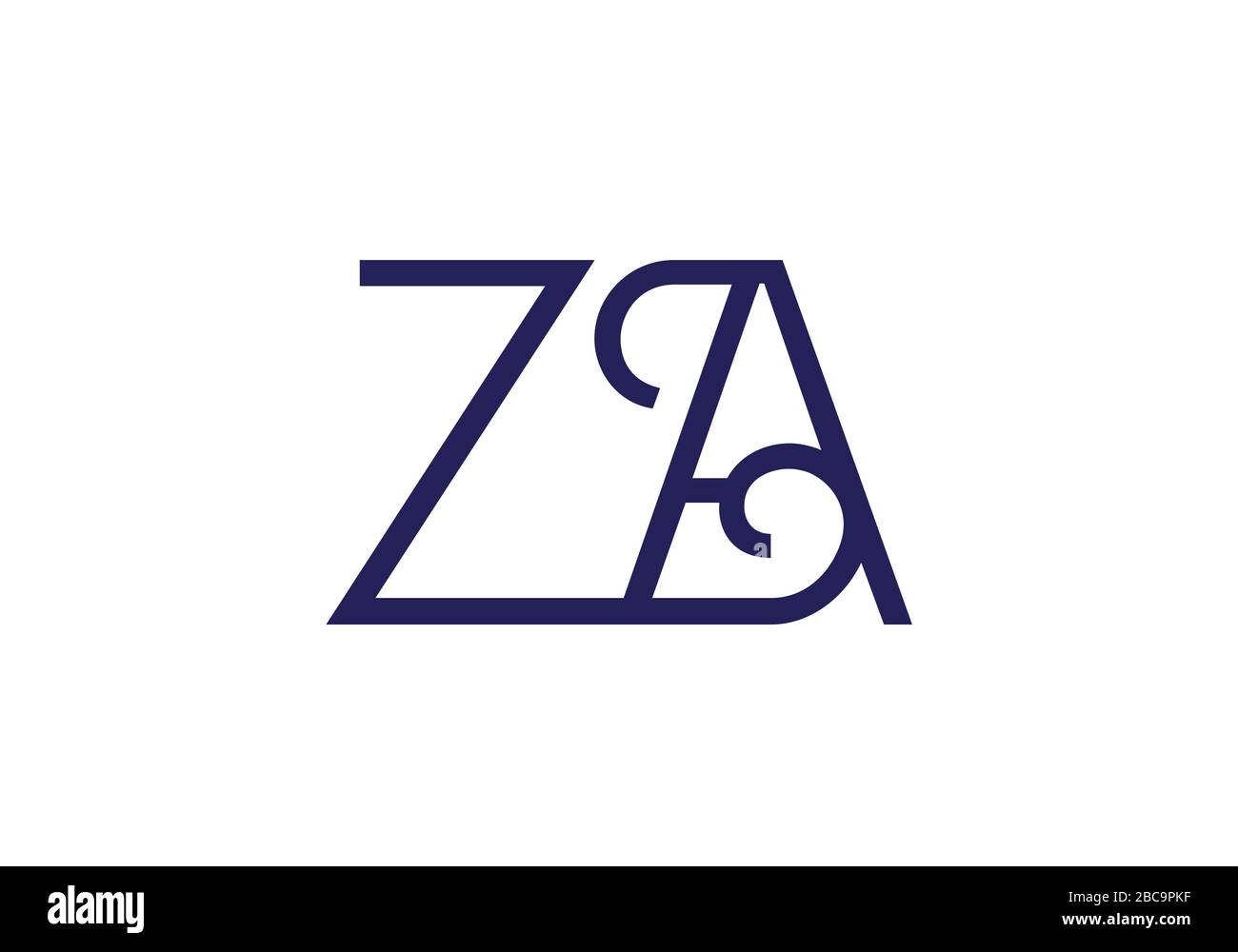 Z A lettre initiale logo modèle vectoriel de conception, symbole d'alphabet graphique pour l'identité d'entreprise Illustration de Vecteur