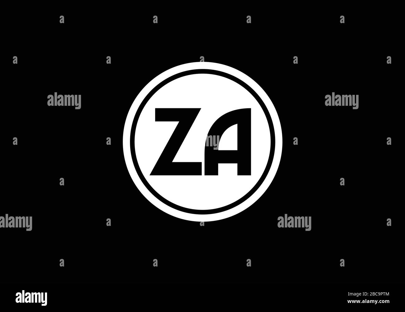Z A lettre initiale logo modèle vectoriel de conception, symbole d'alphabet graphique pour l'identité d'entreprise Illustration de Vecteur