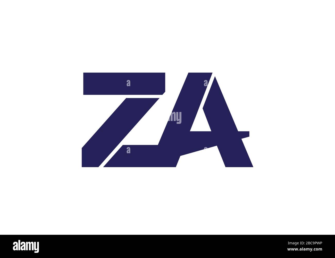 Z A lettre initiale logo modèle vectoriel de conception, symbole d'alphabet graphique pour l'identité d'entreprise Illustration de Vecteur