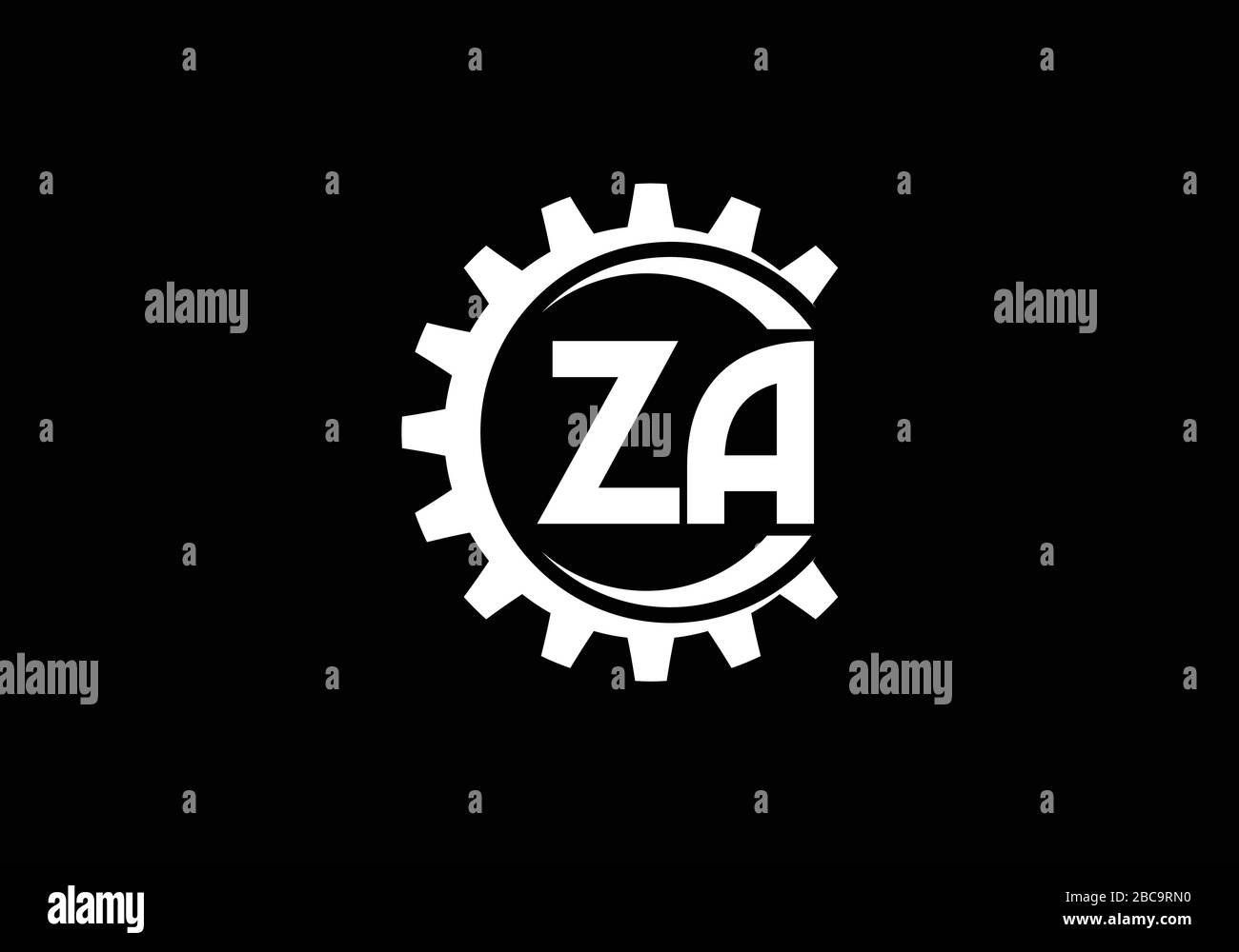Z A lettre initiale logo modèle vectoriel de conception, symbole d'alphabet graphique pour l'identité d'entreprise Illustration de Vecteur