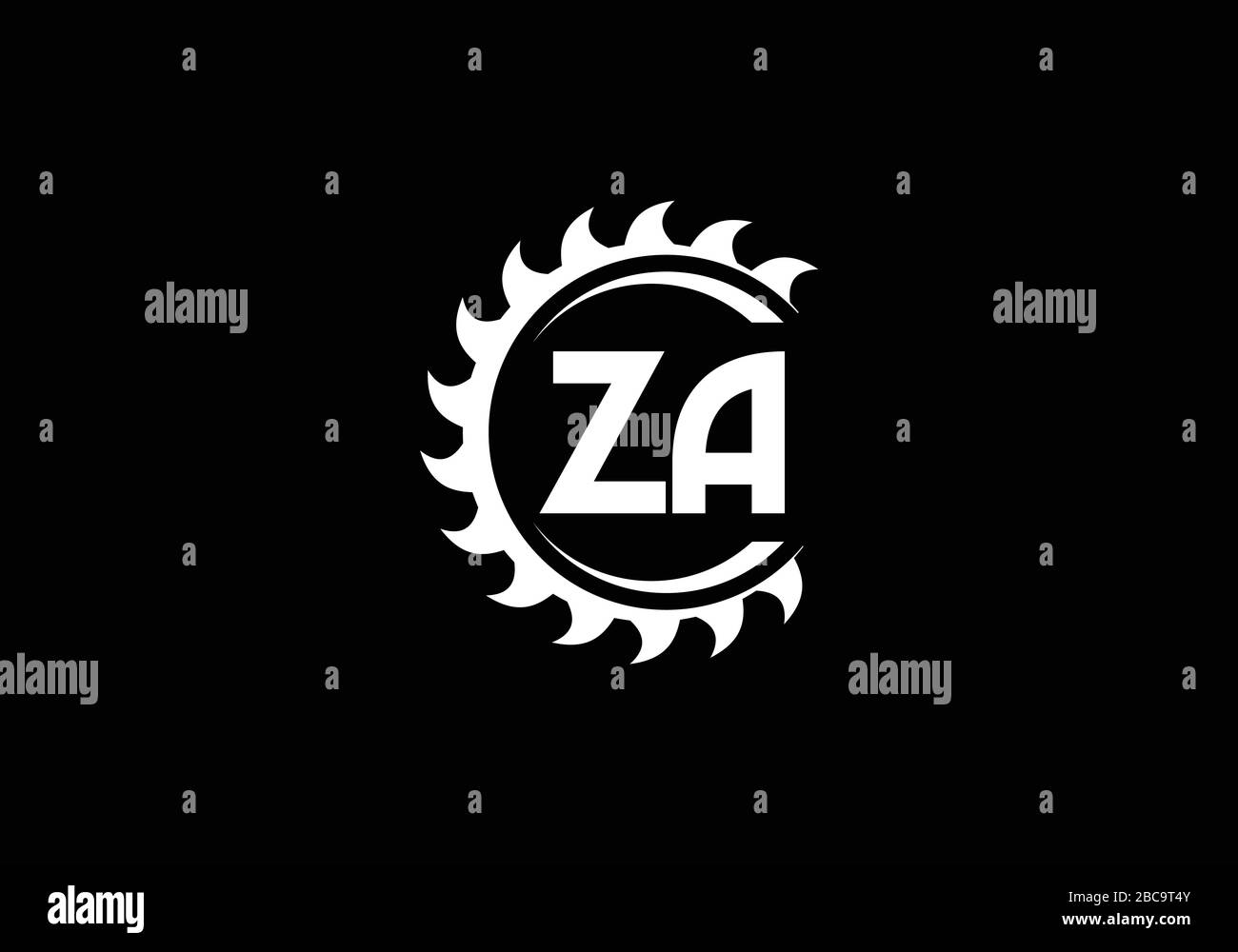 Z A lettre initiale logo modèle vectoriel de conception, symbole d'alphabet graphique pour l'identité d'entreprise Illustration de Vecteur