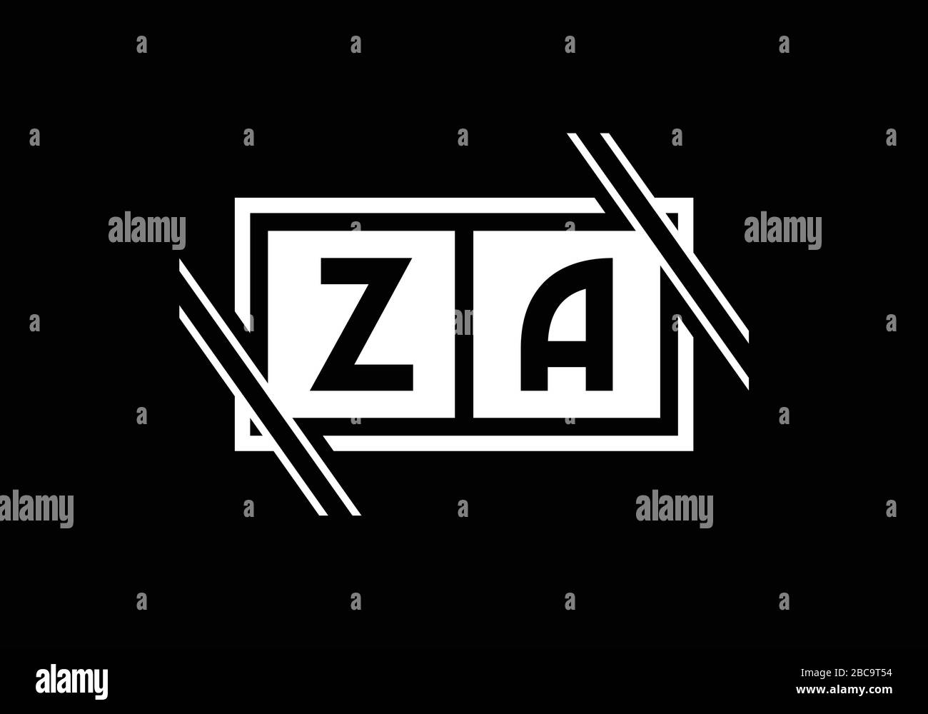 Z A lettre initiale logo modèle vectoriel de conception, symbole d'alphabet graphique pour l'identité d'entreprise Illustration de Vecteur