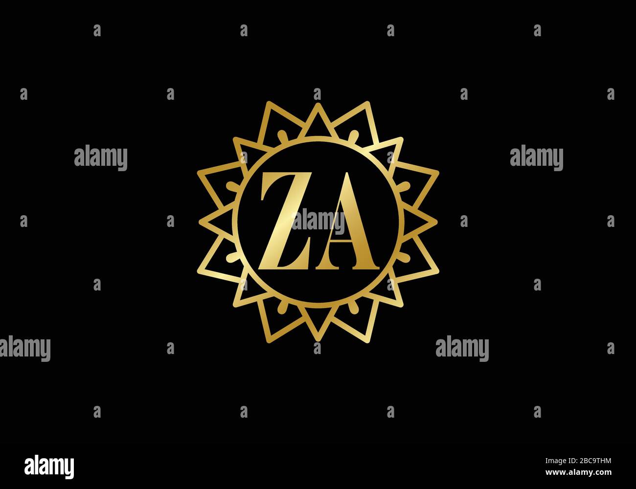 Z A lettre initiale logo modèle vectoriel de conception, symbole d'alphabet graphique pour l'identité d'entreprise Illustration de Vecteur