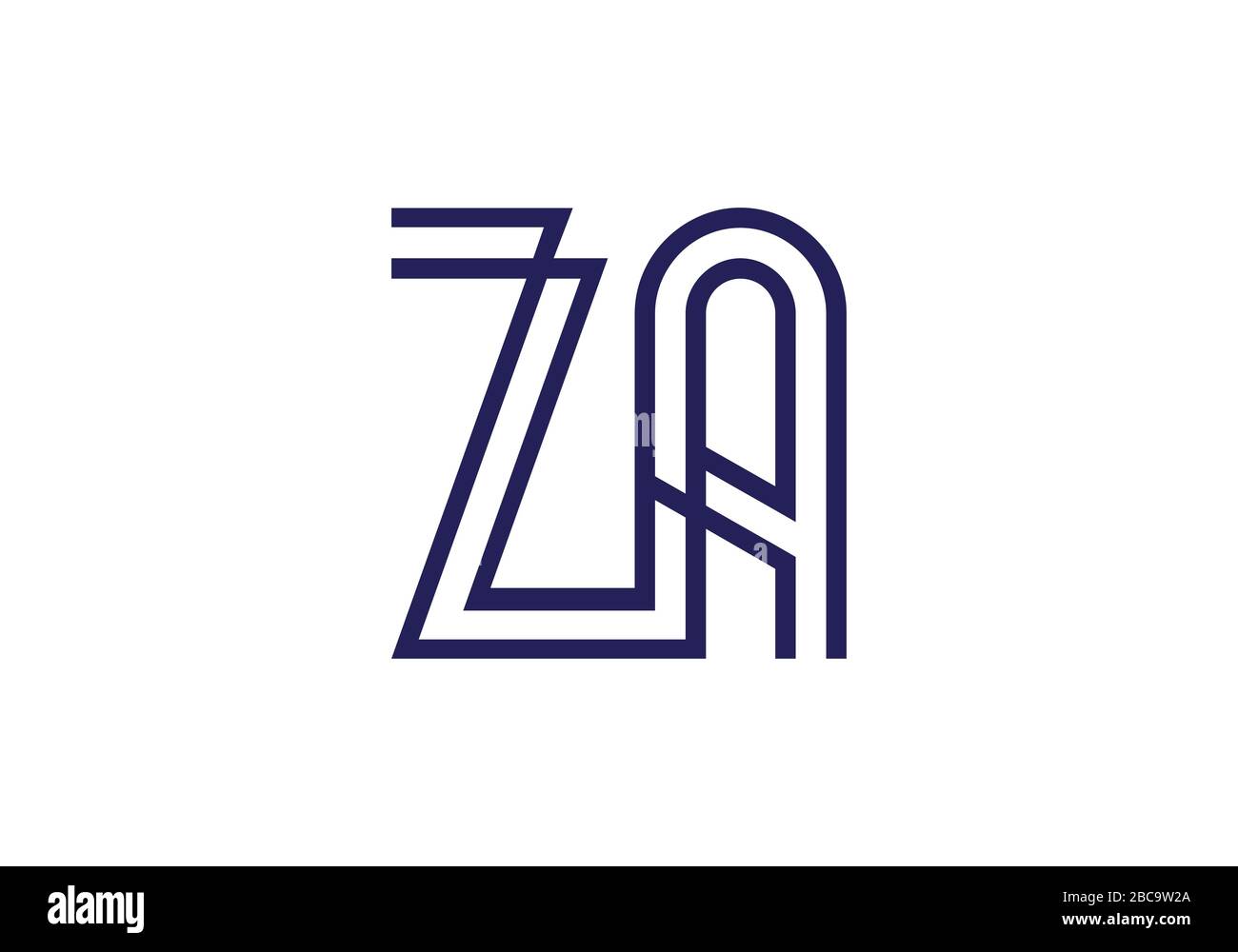 Z A lettre initiale logo modèle vectoriel de conception, symbole d'alphabet graphique pour l'identité d'entreprise Illustration de Vecteur