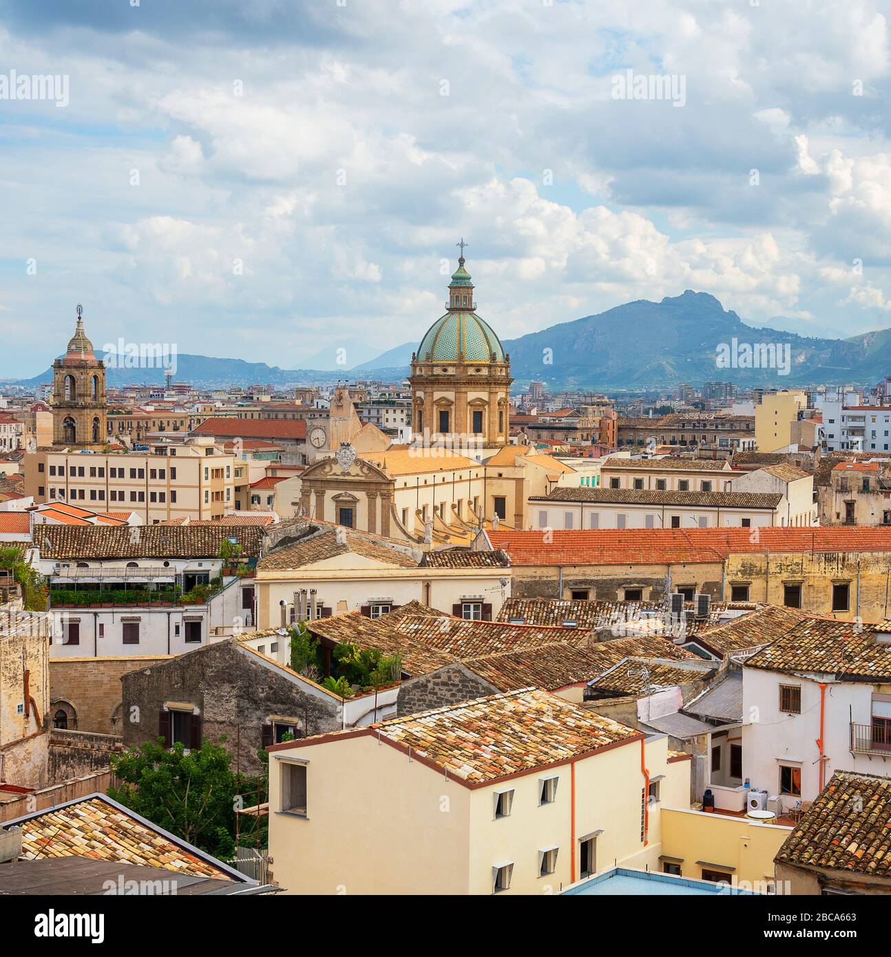 Paysage urbain, Palerme, Sicile, Italie, Europe, Banque D'Images