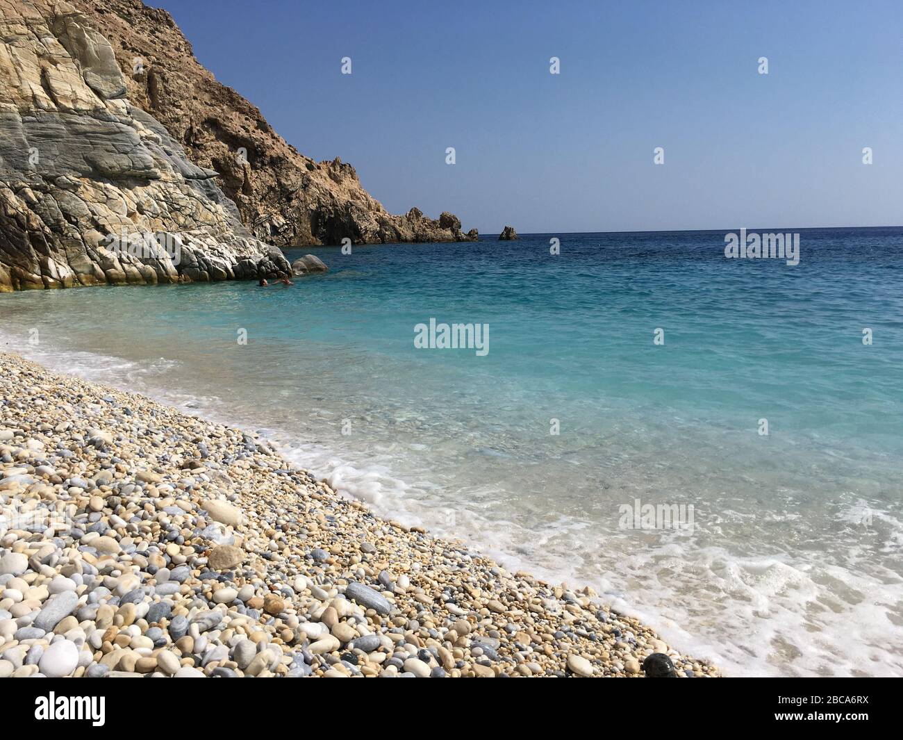 Île Ikaria, Seychelles Beach Banque D'Images