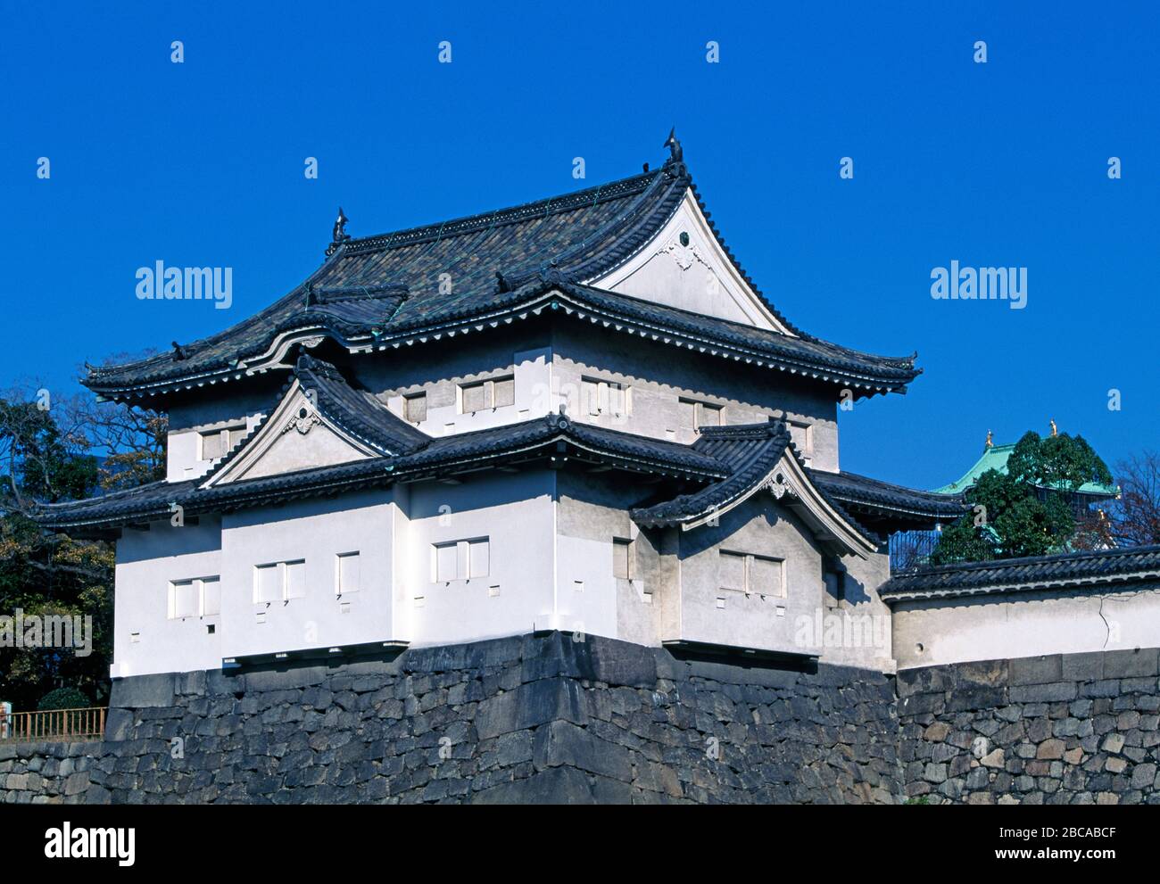 Tourelle Inui-yagura du château d'Osaka Banque D'Images