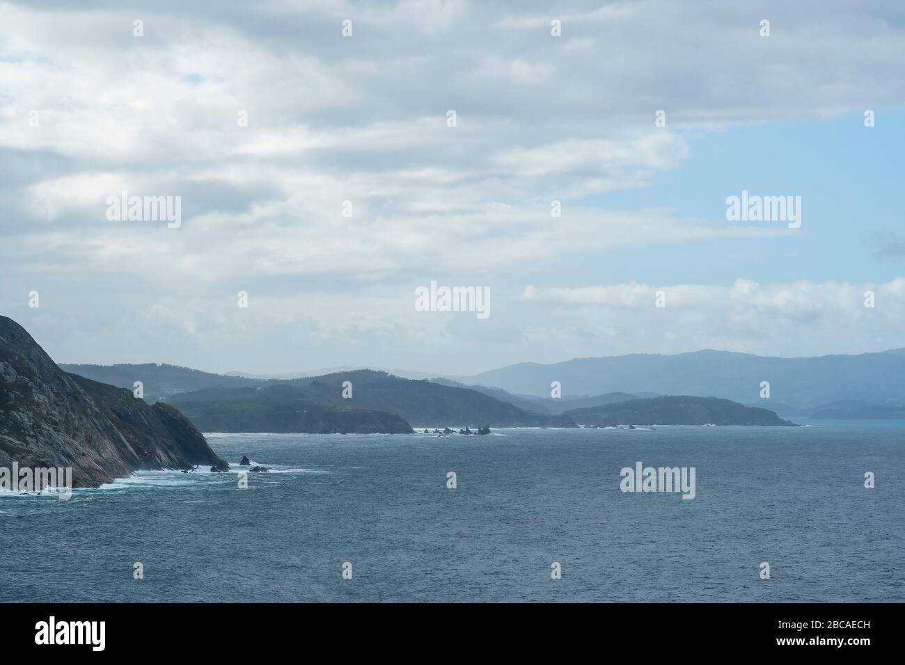 Espagne, côte nord, Galice, Punta de Estaca de Bares, point le plus au nord de la péninsule ibérique Banque D'Images