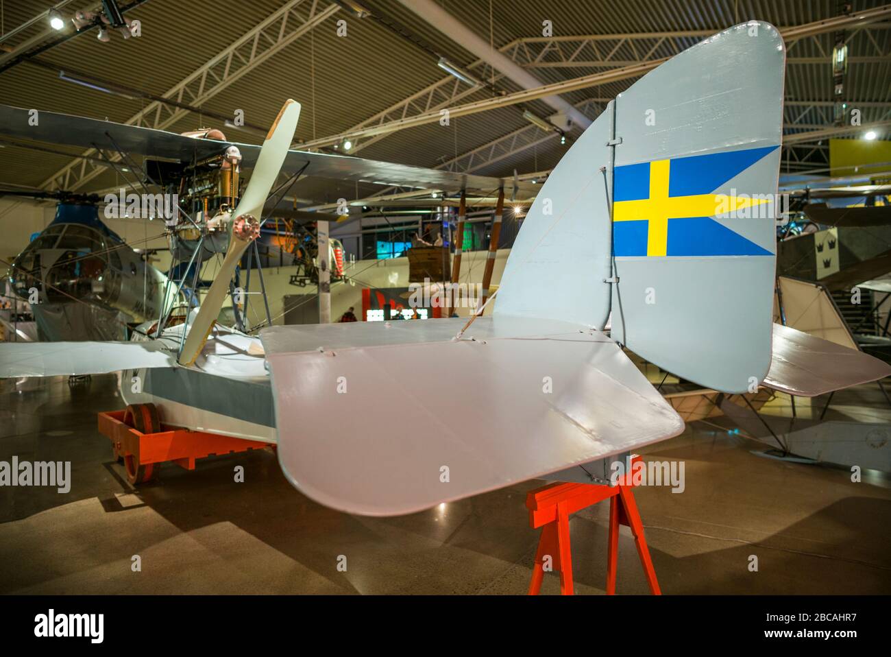 Suède, Sud-est de la Suède, Linkoping, Flygvafen Museum, Musée suédois de l'aviation, hydravion français L II Donnet Leveque, ère de la première Guerre mondiale Banque D'Images