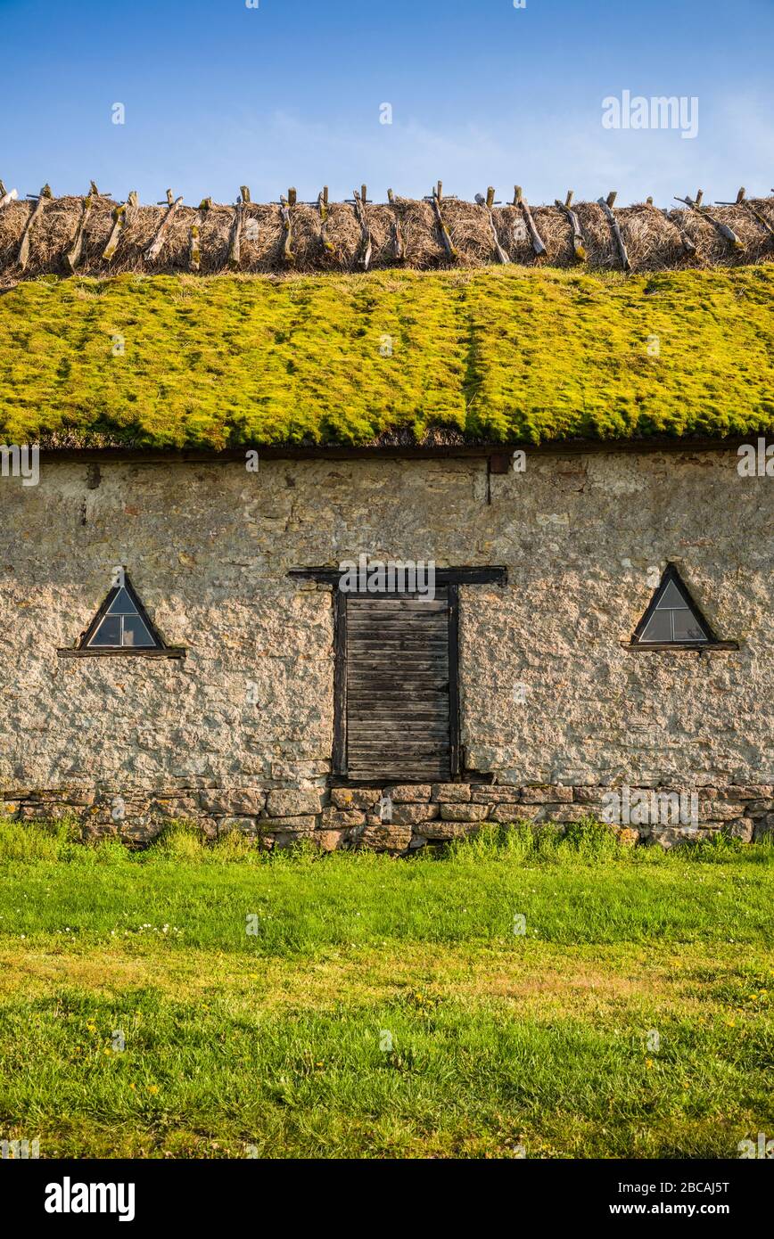 Suède, Oland Island, Himmelsberga, ancien bâtiment agricole Banque D'Images