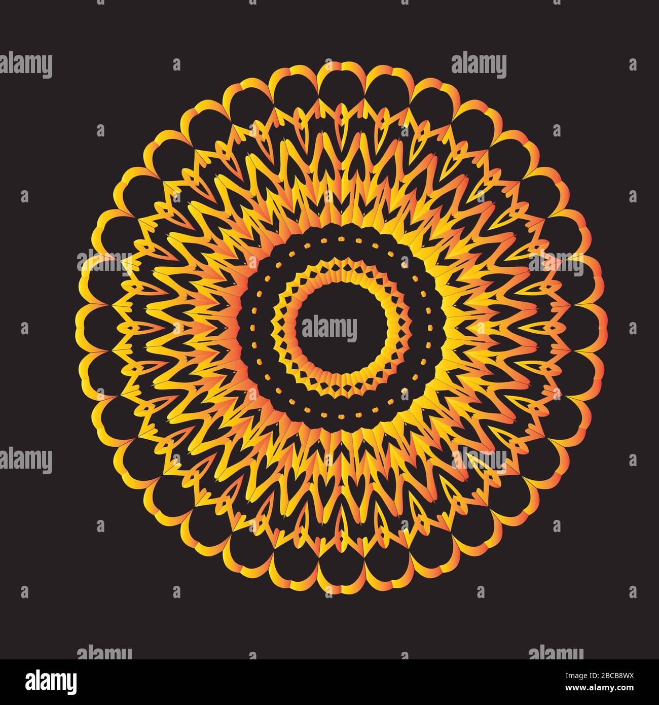 Mandala conception graphique pour l'art, l'illustration, Henna, Mehndi, tatouage, la décoration. Ornement décoratif dans le style oriental ethnique. Page de livre de coloriage et A Banque D'Images