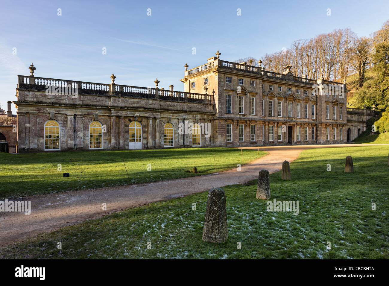 Le parc Dyrham est une maison de campagne baroque située dans un ancien parc de cerfs de 270 hectares près du village de Dyrham dans le South Gloucestershire. Un bien de fiducie nationale Banque D'Images