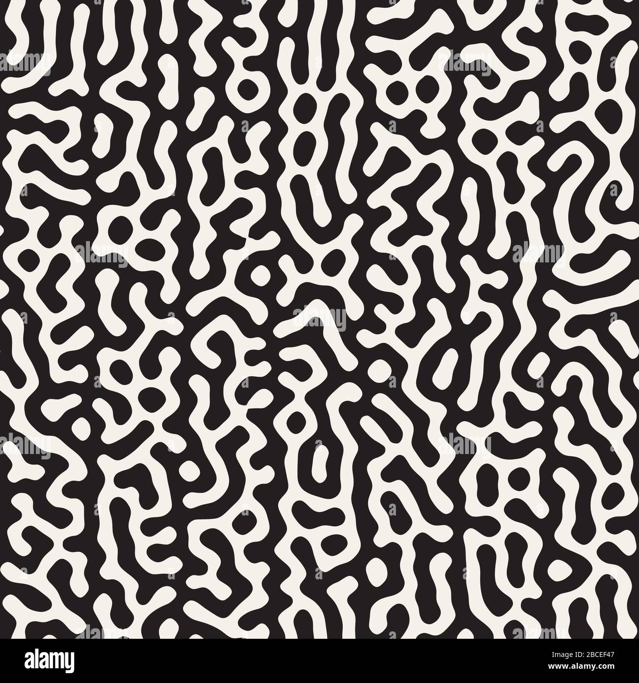 Vector pattern. transparente Des formes organiques monochrome de texture. Résumé fond arrondi élégant lignes malpropre. Illustration de Vecteur