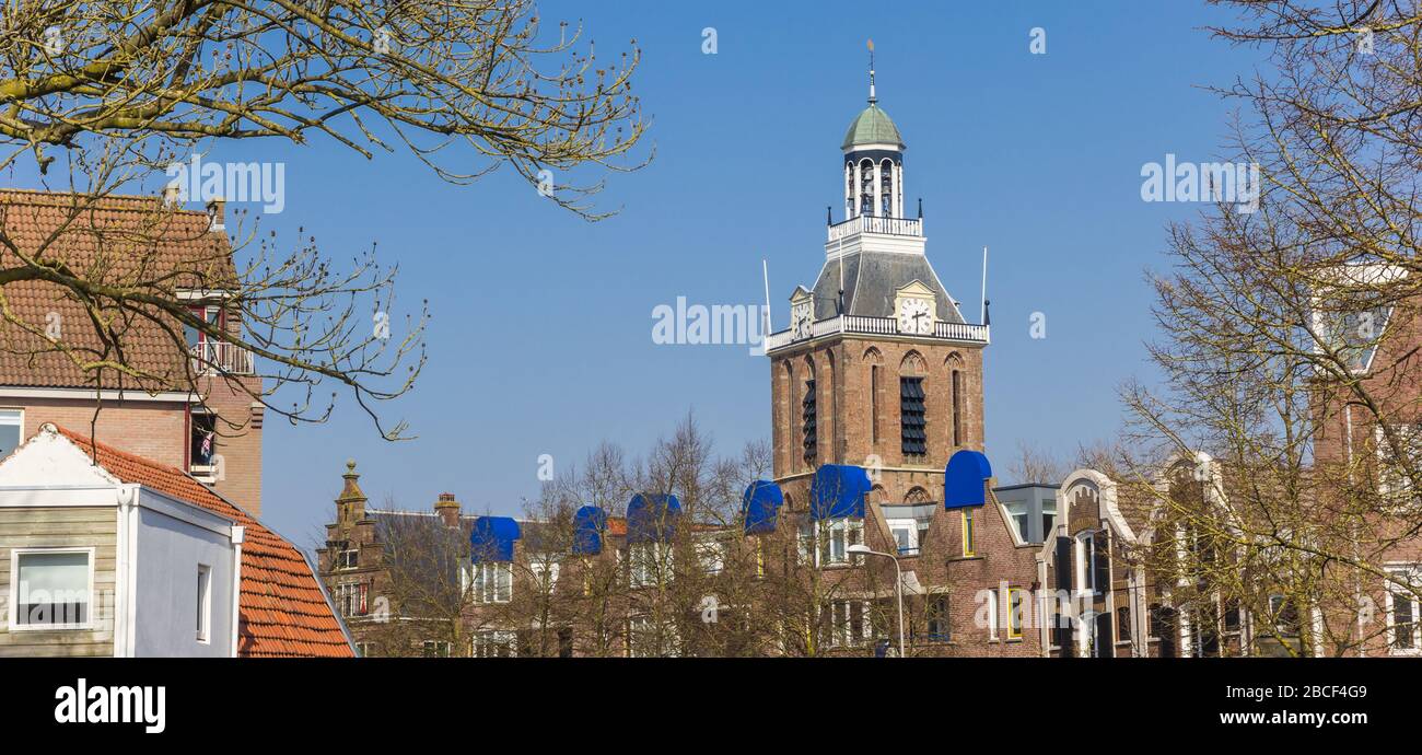 Panorama de la tour historique de l'église à Meppel, Pays-Bas Banque D'Images