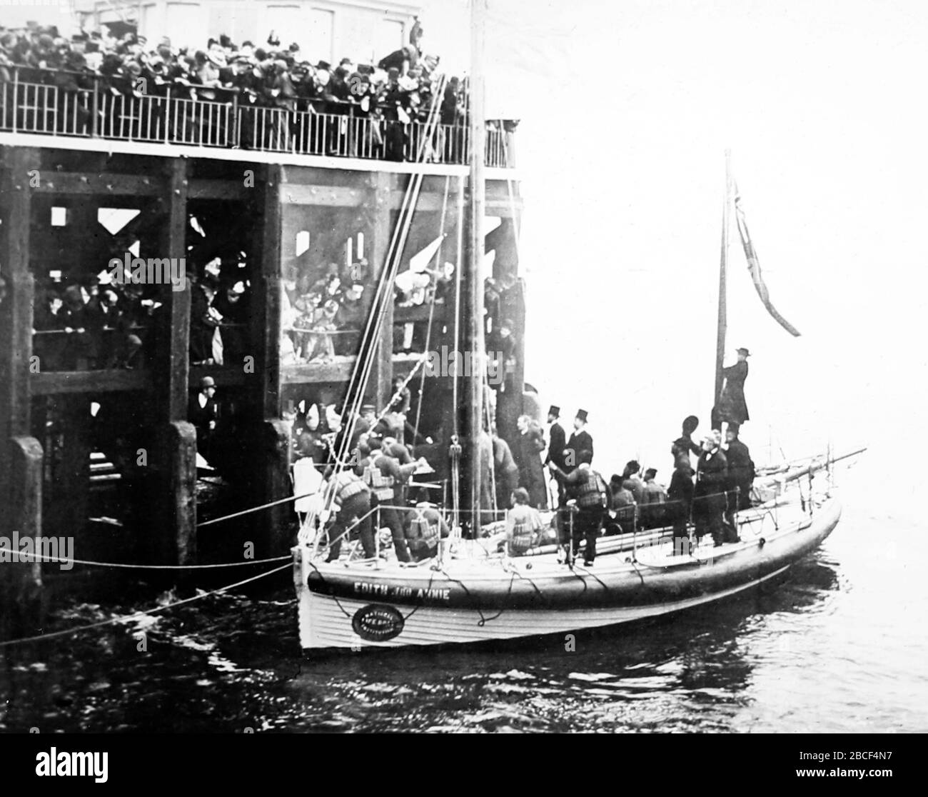 Le bateau de sauvetage Edith et Annie, Southport, époque victorienne Banque D'Images