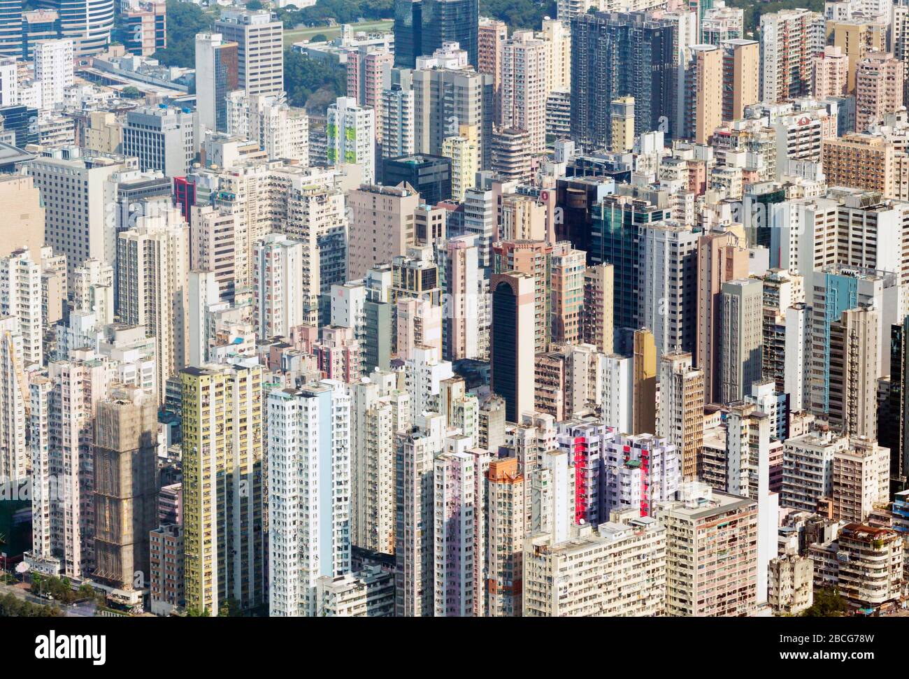 Hong Kong, Chine. Gratte-ciel à Kowloon montrant la densité urbaine. Banque D'Images