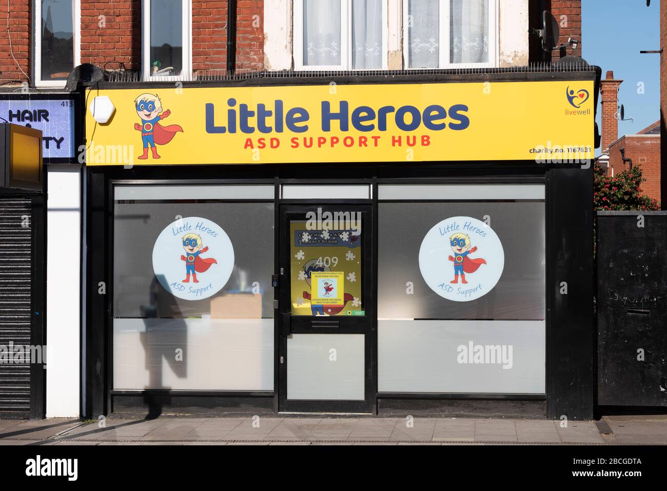 Little Heroes, centre de support ASD, locaux de l'atelier. Groupe de soutien dirigé par les parents pour les familles d'enfants qui souffrent de troubles du spectre autiste. Organisme de bienfaisance Banque D'Images