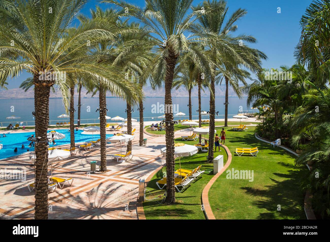 Le Gia Beach Hotel Resort à Tiberias, Galilée, Israël, Moyen-Orient. Banque D'Images