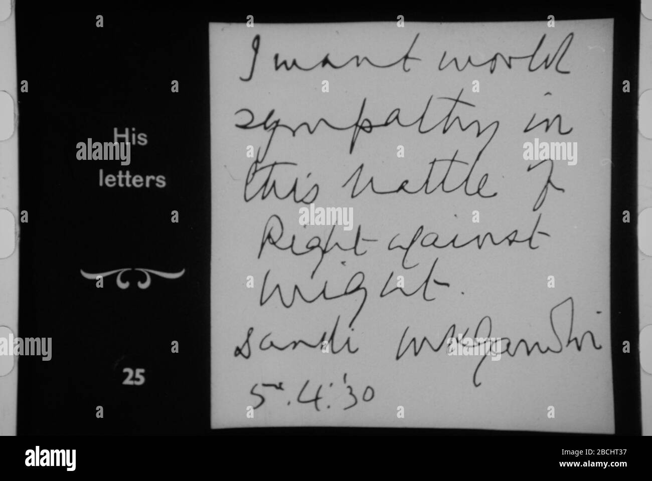 English Gandhi Celebre Citation Je Veux La Sympathie Du Monde Dans Cette Bataille De Droit Contre La Puissance 5 Avril 1930 Scanne Par Yann Voir Dossier Film Gandhi Smarak Sangrahalaya Samiti Jpg Mohandas Karamchand