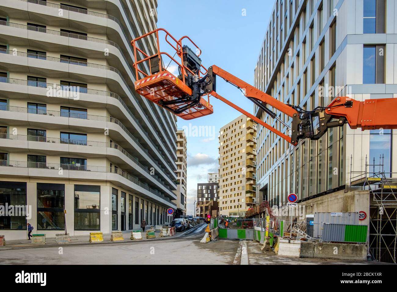 Nouveau Clichy Batignolles zone à Paris 17 avec de nouveaux bâtiments et de nouveaux urbanismes Banque D'Images