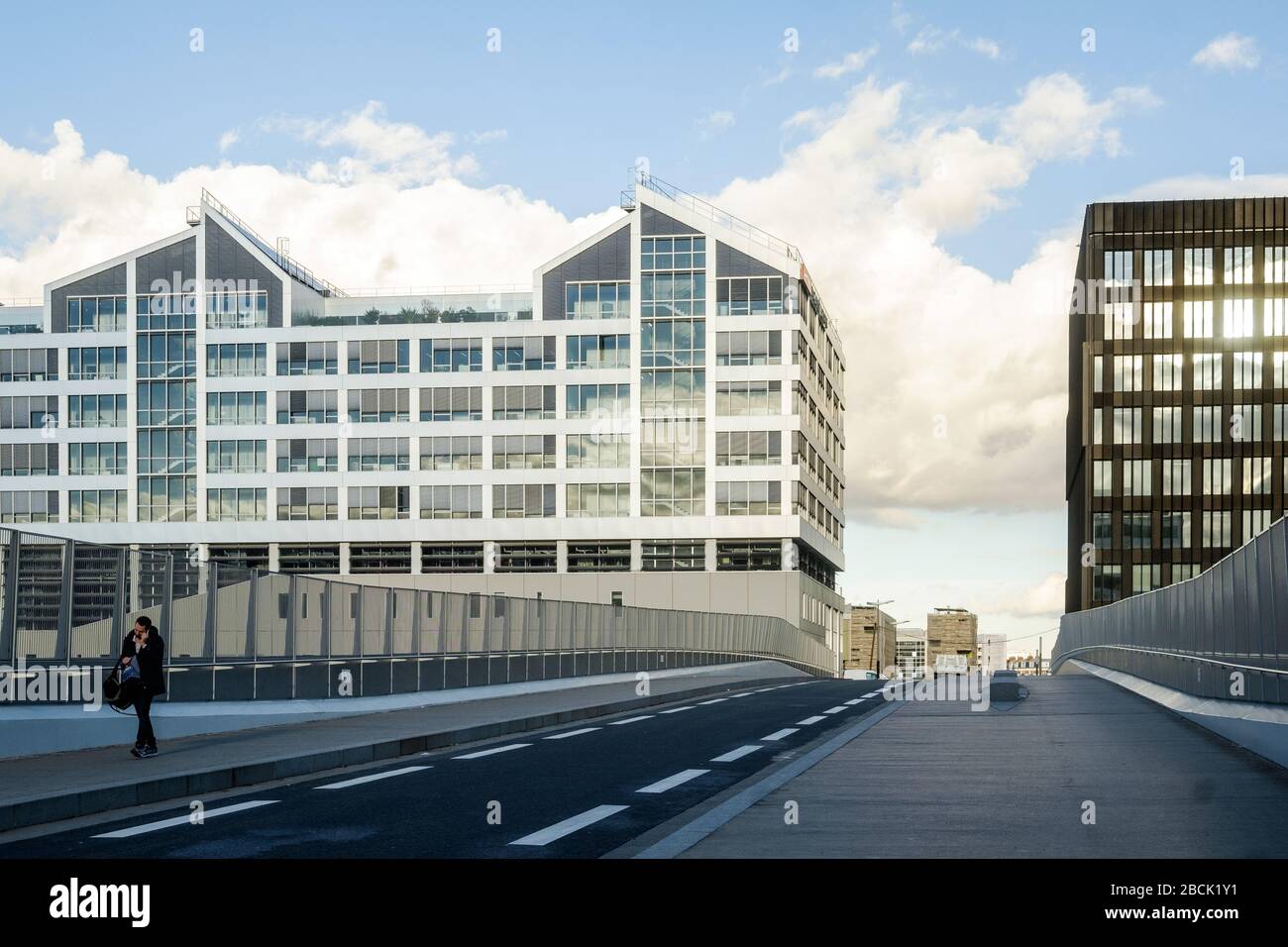 Nouveau Clichy Batignolles zone à Paris 17 avec de nouveaux bâtiments et de nouveaux urbanismes Banque D'Images