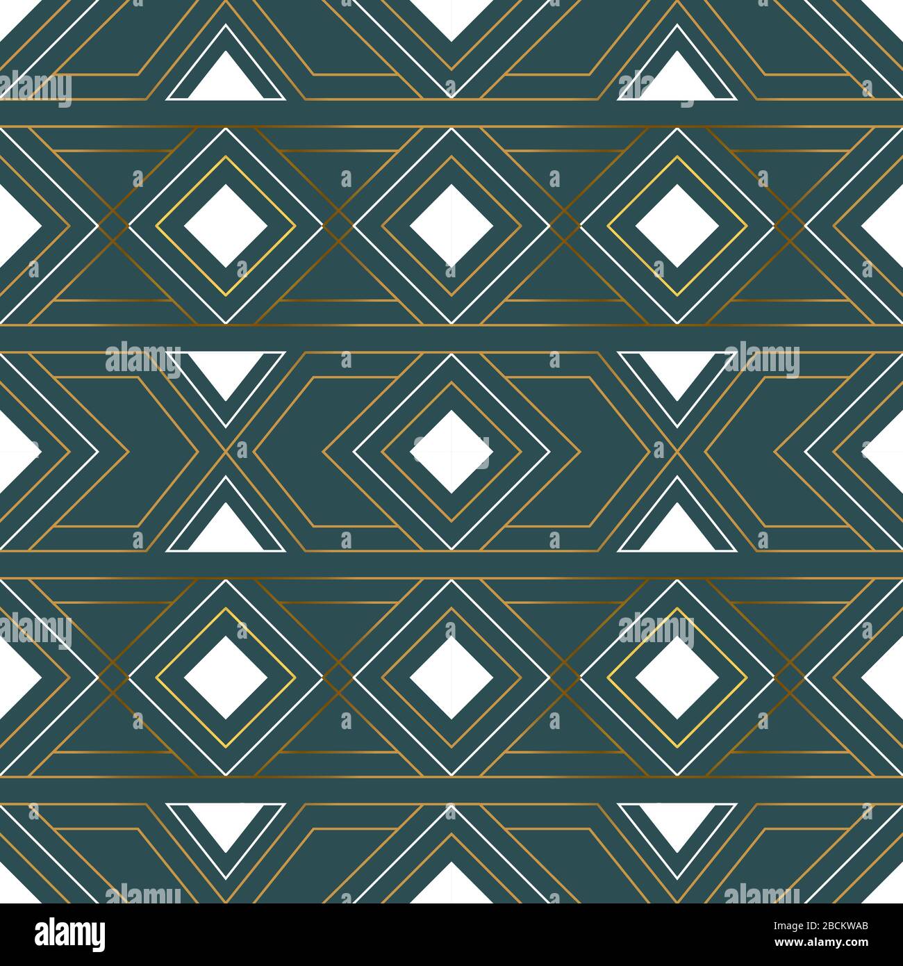 Motif vintage sans couture or art déco avec ornement rétro. Arrière-plan abstrait de luxe en couleur dorée et noire. Contour géométrique classique Illustration de Vecteur