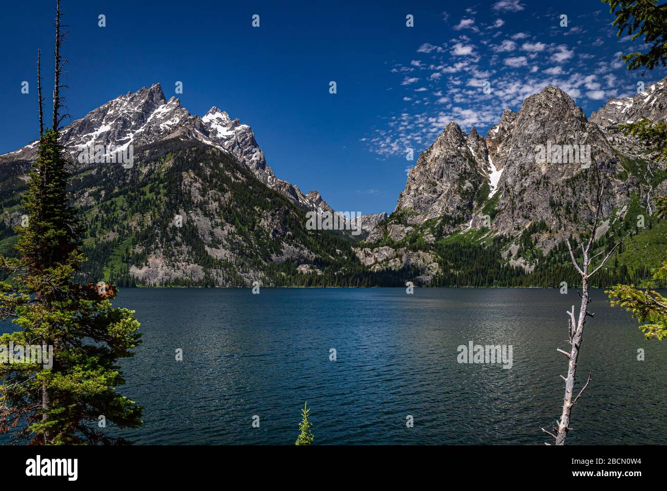 Jenny Lake Au Parc National Du Grand Teton Dans Les Montagnes Rocheuses Du Wyoming Photo Stock Alamy