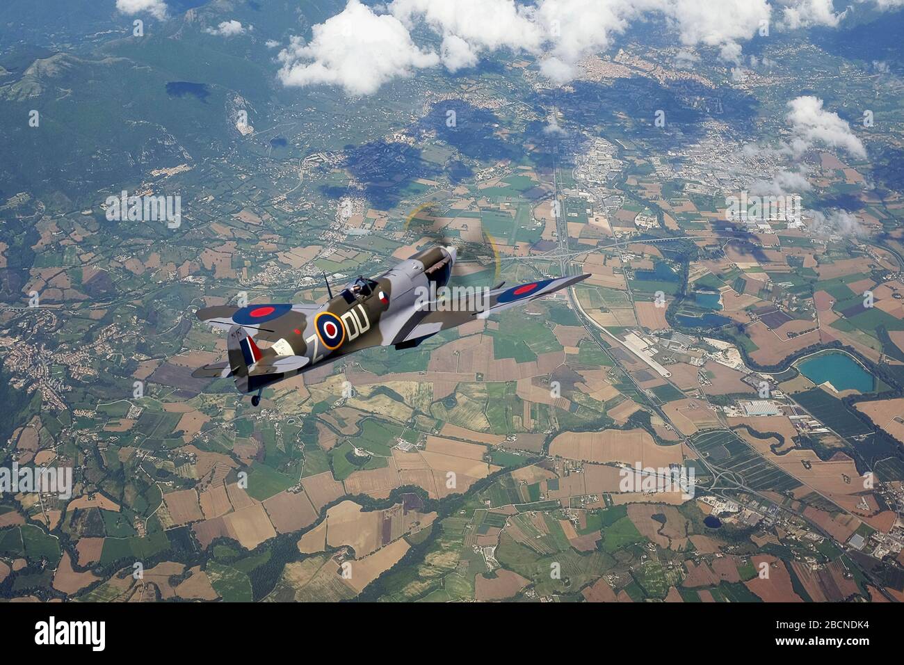 Spitfire sur les États-Unis Banque D'Images