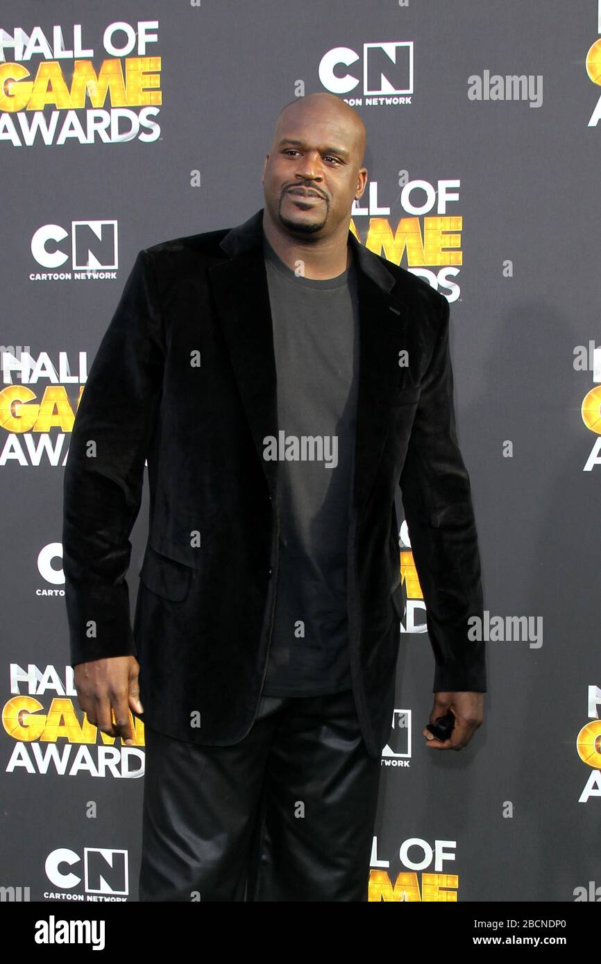 18 février 2012, Santa Monica, CA, États-Unis: LOS ANGELES - 18 FÉVR.: Shaquille O'Neal au Cartoon Network Hall of Game Awards 2012 au Barker Hanger le 18 février 2012 à Santa Monica, CA (Credit image: © Kay Blake/ZUMA Wire) Banque D'Images