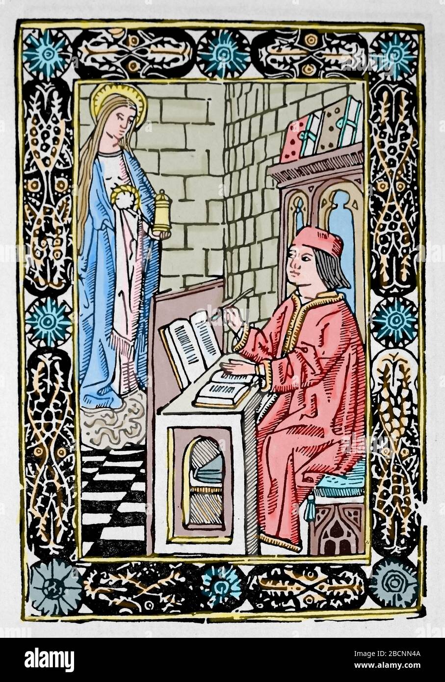 La vie de Saint-Magdalène par le poète Jaume Gassull (1450-1515). Banque D'Images
