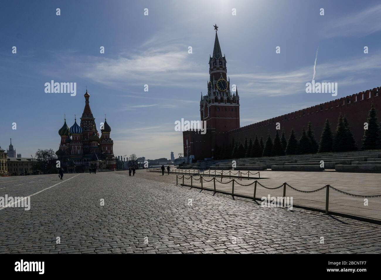 Moscou - 26 mars 2020. Presque vide de la place Rouge après l'annonce des restrictions de quarantaine en rapport avec LE covid-19 coronavirus épidiemi Banque D'Images