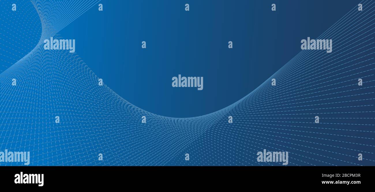 Arrière-plan des lignes abstraites en pointillés bleus. Modèle de